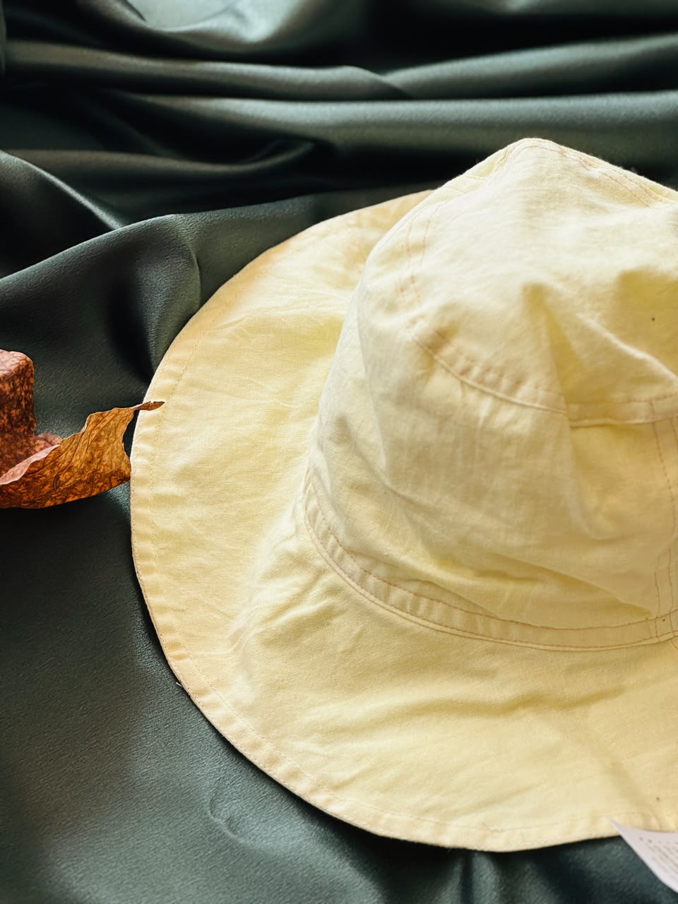 Earthora Naturally Dyed Linen Sun Hat – Venival Botanical Dye | Handmade Eco-Friendly Wide Brim Hat | UNISEX HAT