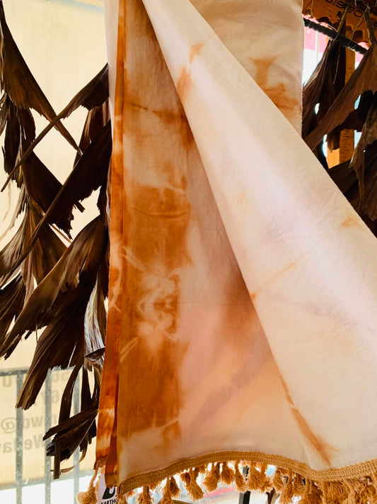 Earthora Mahogany Eco Tie & Dye Cotton Shawl