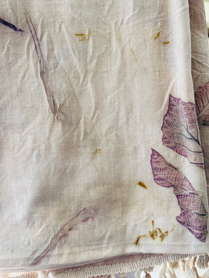 Earthora Eco-Printed Botanical Shawl | Handcrafted in Sri Lanka