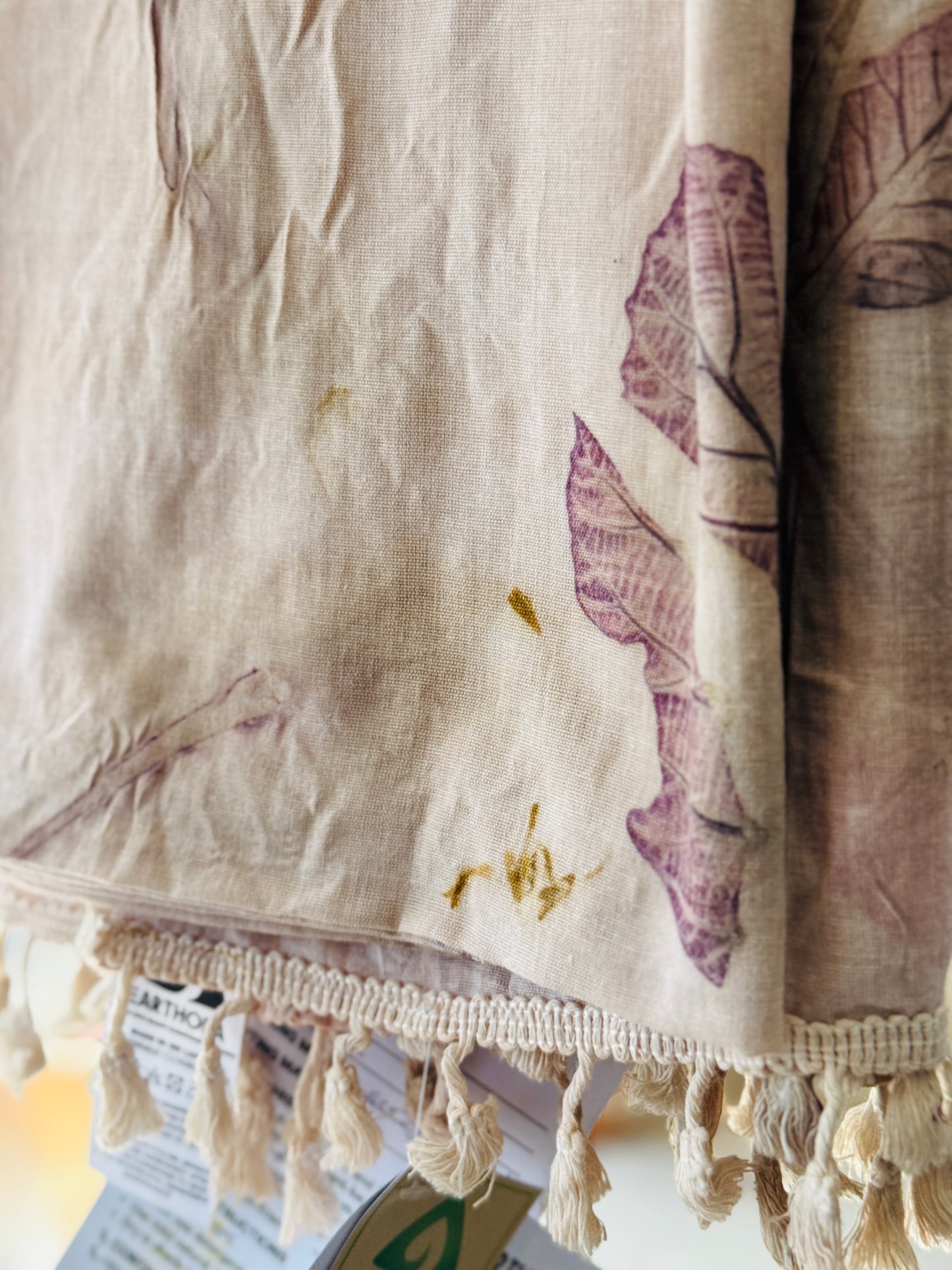 Earthora Eco-Printed Botanical Shawl | Handcrafted in Sri Lanka