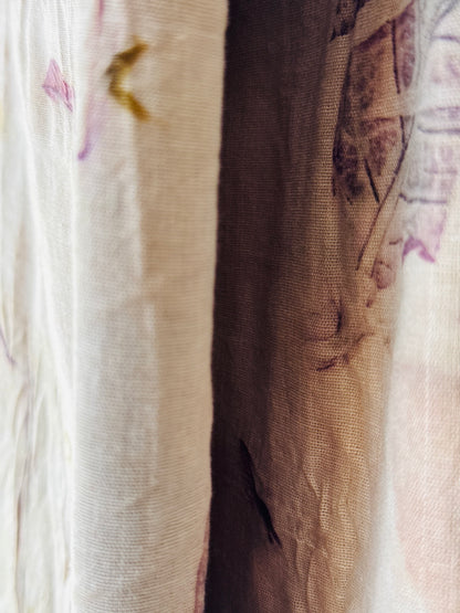 Earthora Eco-Printed Botanical Shawl | Handcrafted in Sri Lanka