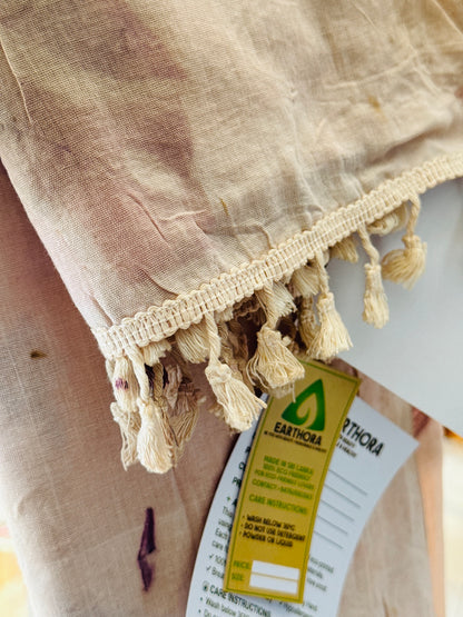 Earthora Eco-Printed Botanical Shawl | Handcrafted in Sri Lanka