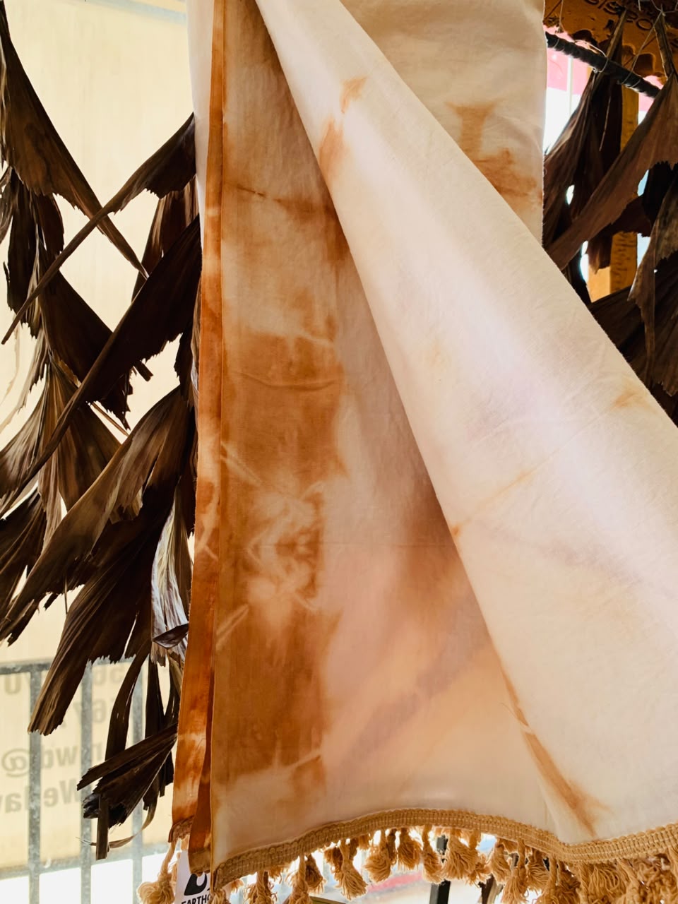 Earthora Mahogany Eco Tie & Dye Cotton Shawl