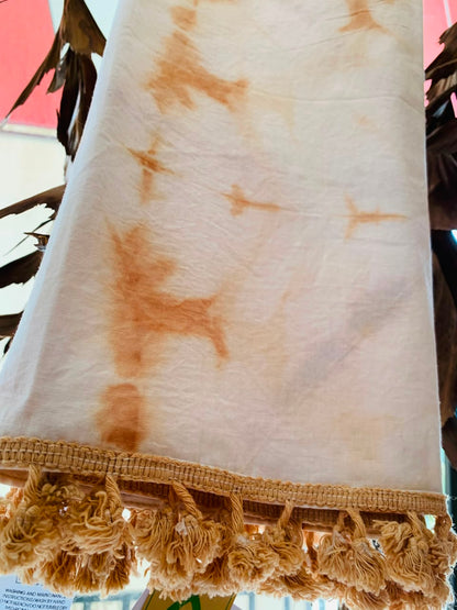 Earthora Mahogany Eco Tie & Dye Cotton Shawl