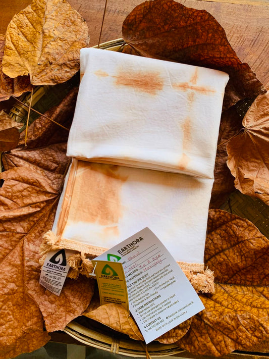 Earthora Mahogany Eco Tie & Dye Cotton Shawl