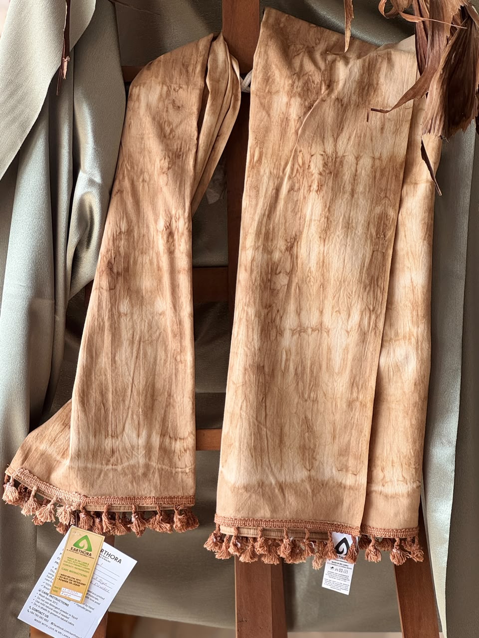 Tea Botanical Eco Tie & Dye Cotton Shawl