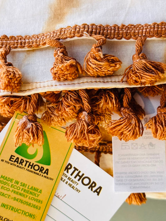 Earthora Handcrafted Eco Dying Tie & Dye Shawl (NEEM)